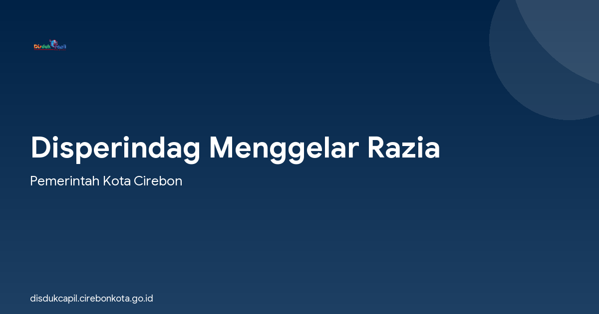 Disperindag Menggelar Razia