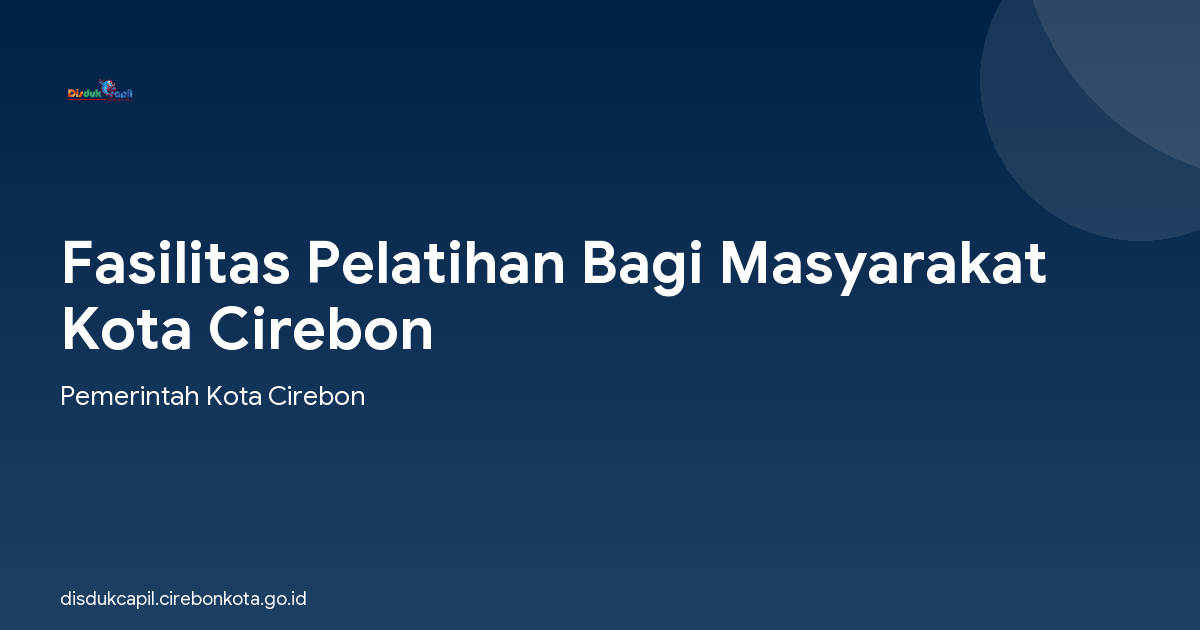 Fasilitas Pelatihan Bagi Masyarakat Kota Cirebon