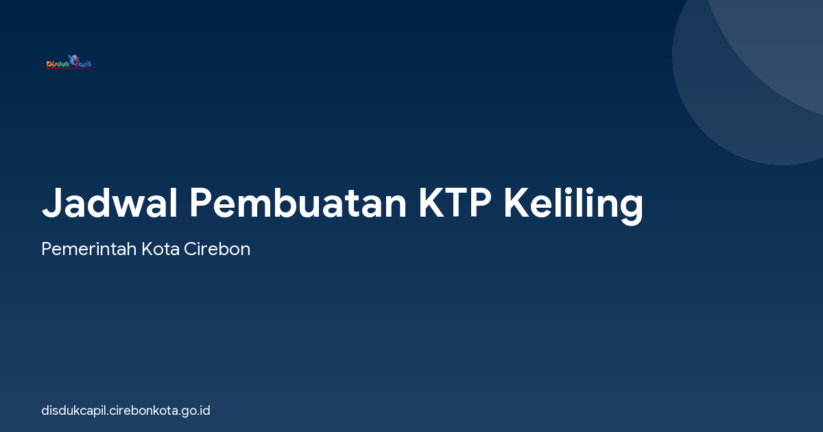 Jadwal Pembuatan KTP Keliling