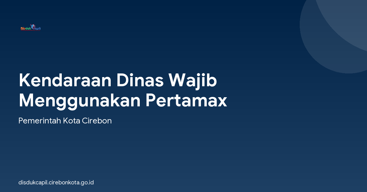 Kendaraan Dinas Wajib Menggunakan Pertamax