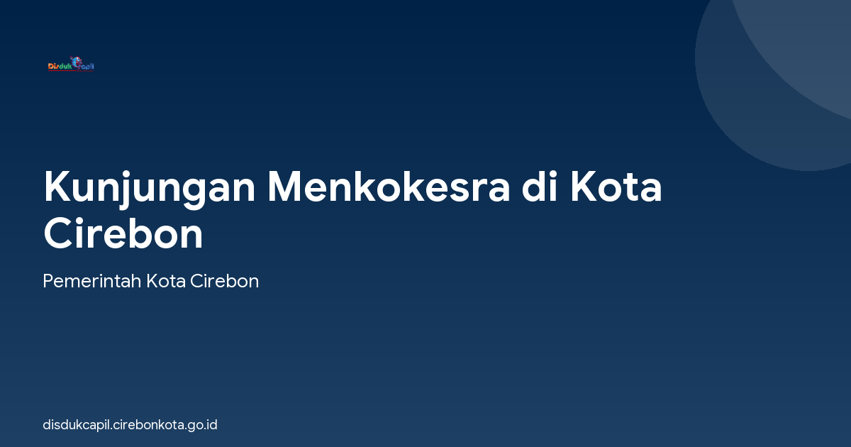 Kunjungan Menkokesra di Kota Cirebon