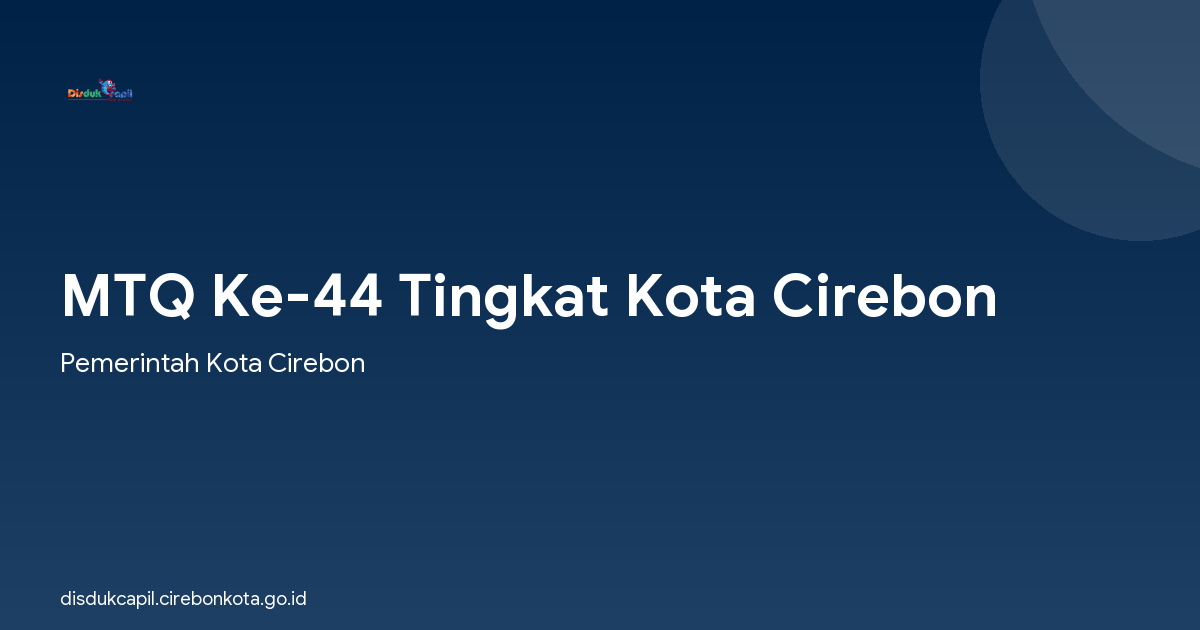 MTQ Ke-44 Tingkat Kota Cirebon