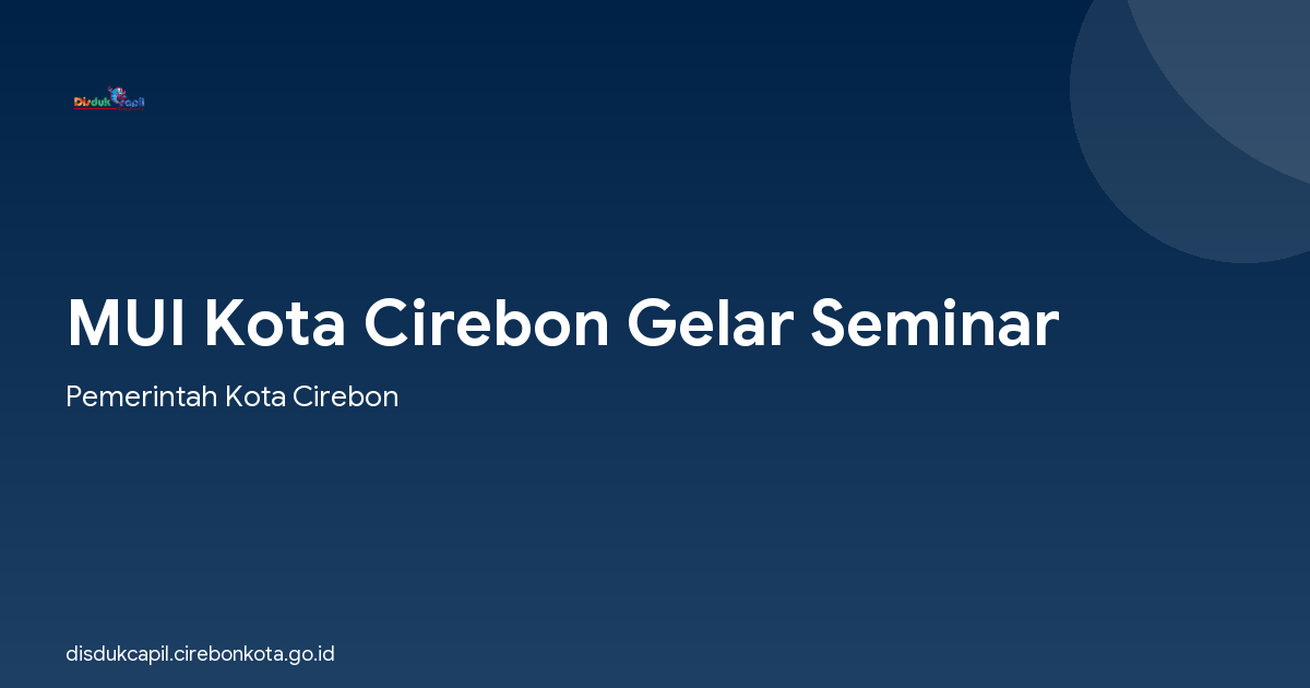 MUI Kota Cirebon Gelar Seminar