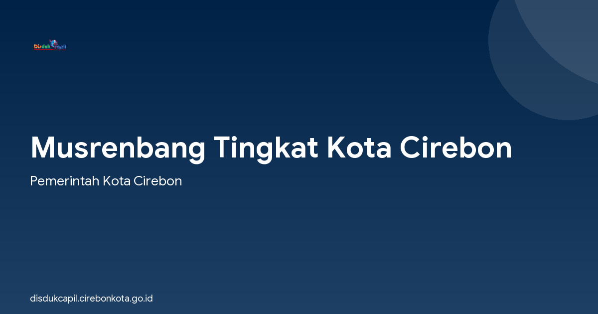 Musrenbang Tingkat Kota Cirebon