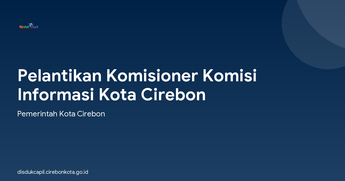 Pelantikan Komisioner Komisi Informasi Kota Cirebon
