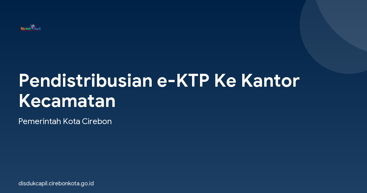 Pendistribusian e-KTP Ke Kantor Kecamatan