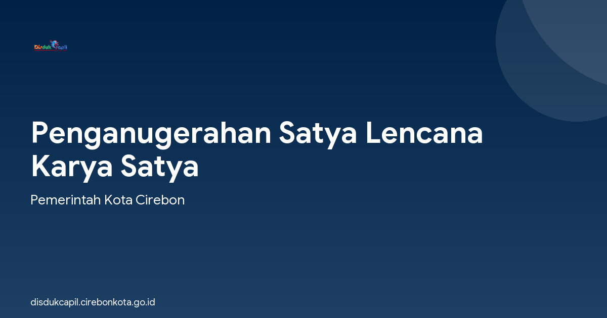 Penganugerahan Satya Lencana Karya Satya