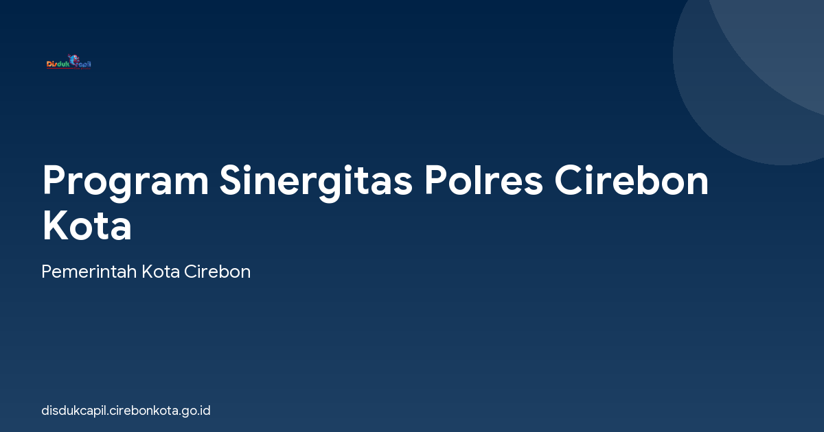 Program Sinergitas Polres Cirebon Kota