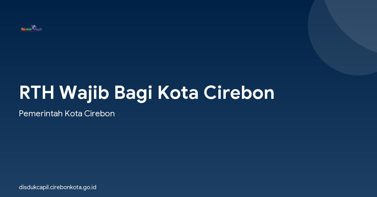 RTH Wajib Bagi Kota Cirebon
