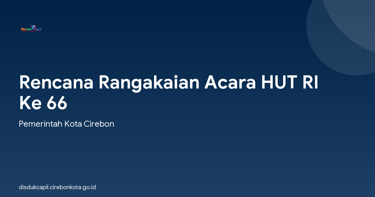 Rencana Rangakaian Acara HUT RI Ke 66